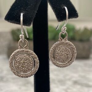 John Hardy Diamond Silver Naga Earrings